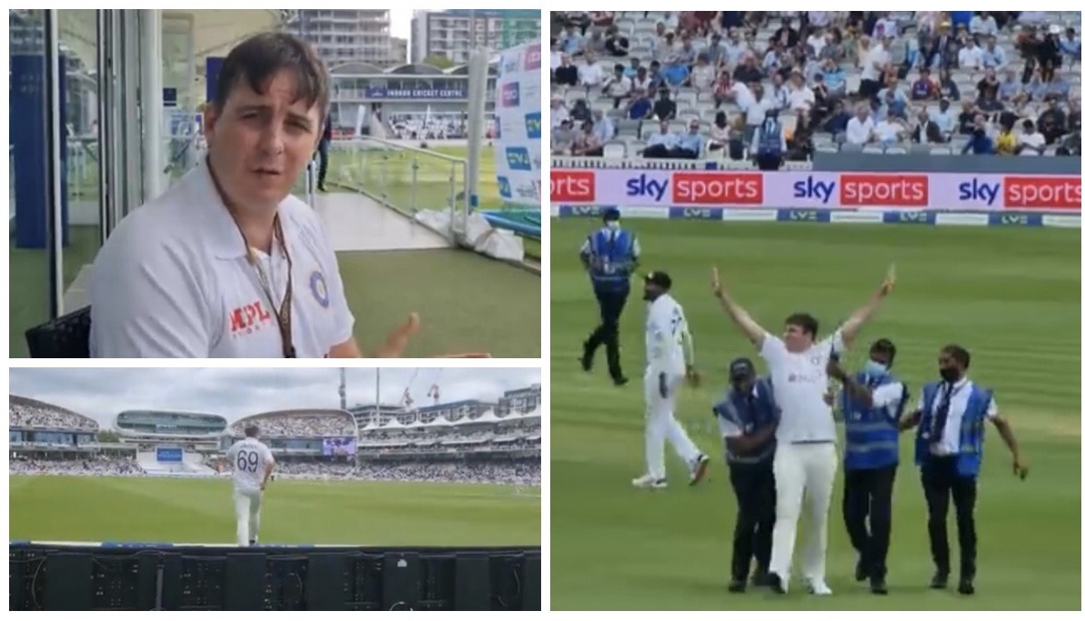 Jarvo 69: Fan with Indian jersey enters playing area at Lord's